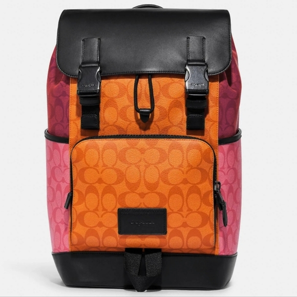 Coach Bags Coach Track Backpack Colorblock Signature Canvas Poshmark